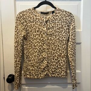 Lord & Taylor Cashmere Cheetah Print Sweater